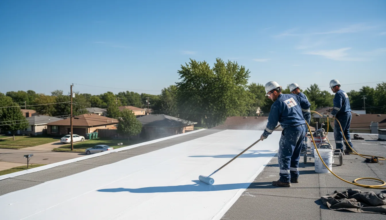 Commercial roof coating in Colbert, OK near me